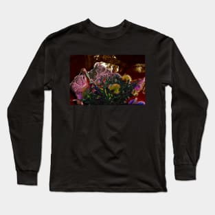 Abstract Ornament Hydrangea Flowers Long Sleeve T-Shirt